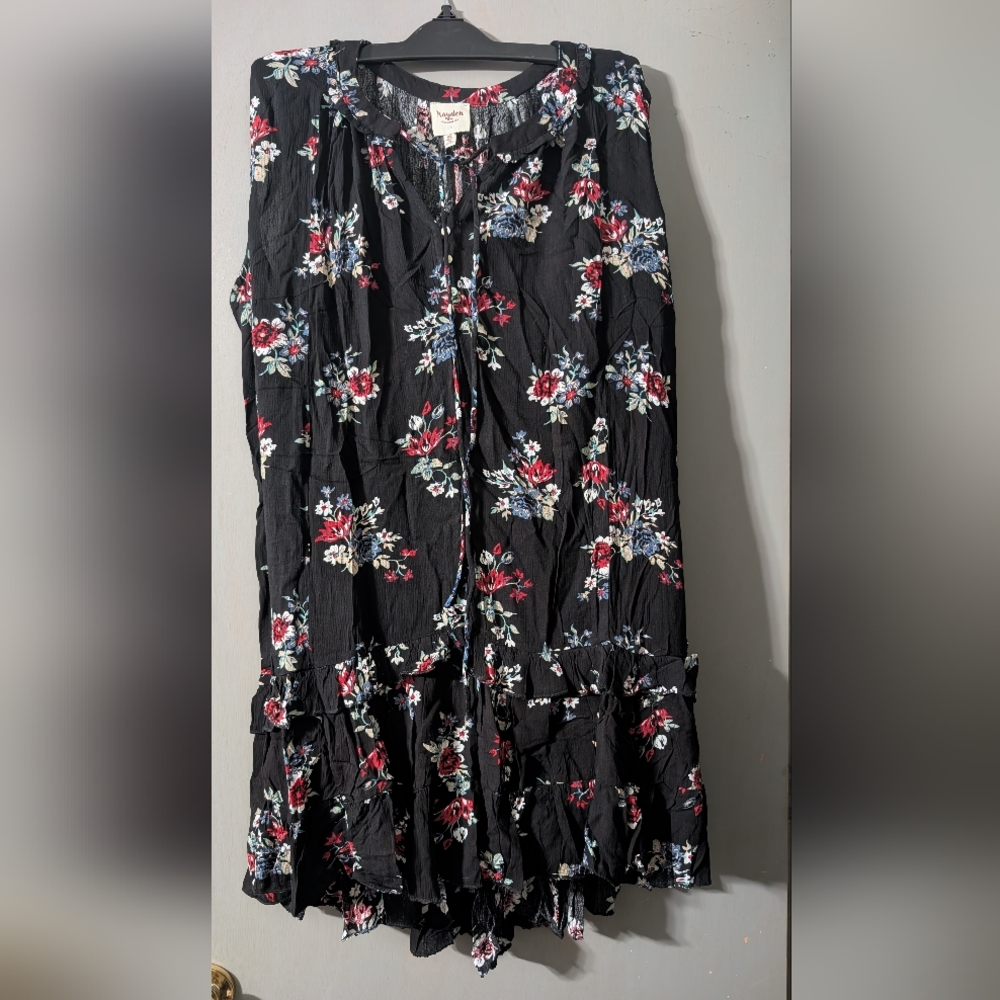 Floral Black Dress